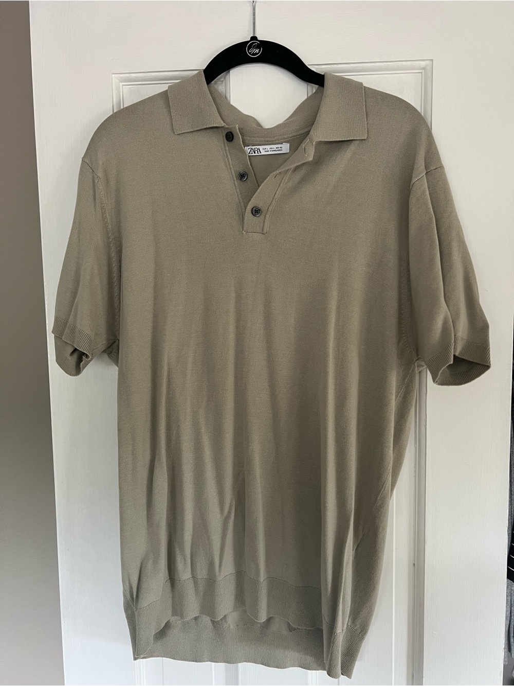 Zara Men's Short Sleeve Polo in Light Sage